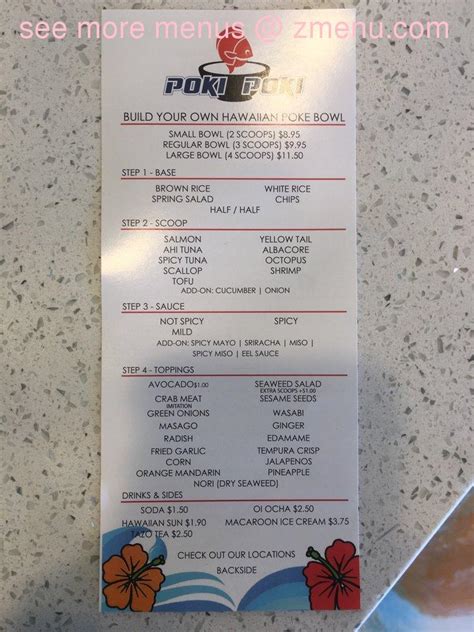 poki poki oceanside|poki restaurant menu.